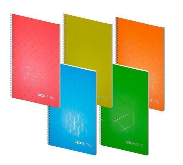 Poznámkový blok - Geometrie A4 70 g 70 listů linka mix 5 motivů