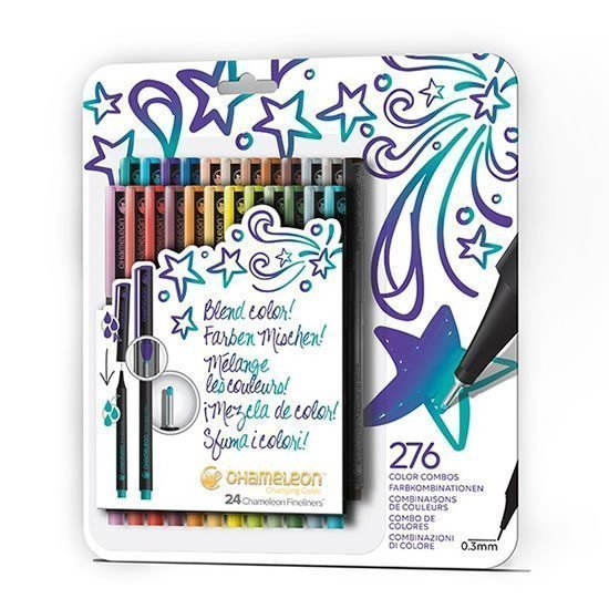 Set Chameleon Fineliner - detailní popisovače 24ks - syté tóny