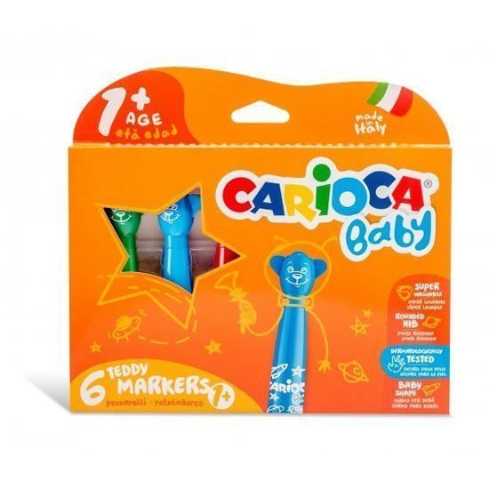 CARIOCA dětské fixy Baby Teddy 6 ks