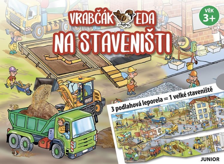 Vrabčák Eda na staveništi - 3 podlahová leporela 1 velké staveniště