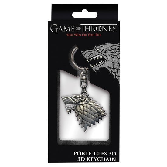 Klíčenka Game of Thrones - Stark 3D kov