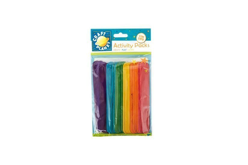 DOCRAFTS špachtle dřevěné velké barevné 15 cm 25 ks