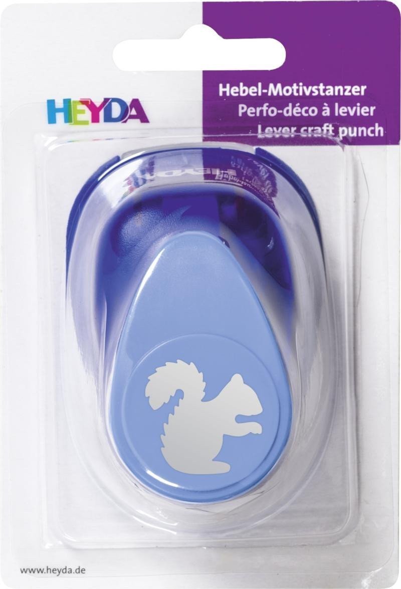 HEYDA ozdobná děrovačka velikost L - veverka 25 cm