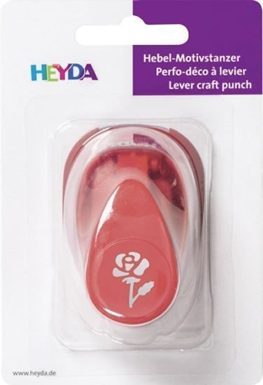HEYDA ozdobná děrovačka 3D velikost S - růže 17 cm