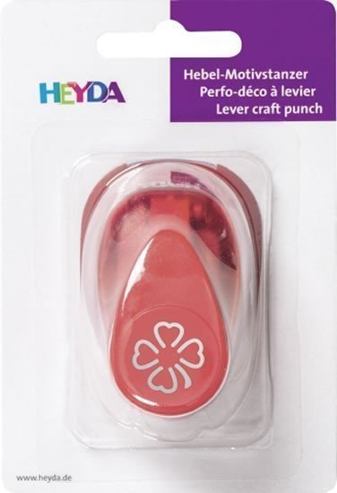 HEYDA ozdobná děrovačka 3D velikost S - čtyřlístek 17 cm