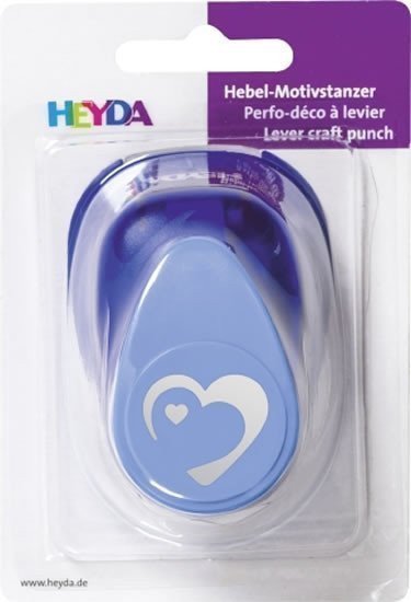 HEYDA ozdobná děrovačka 3D velikost L - srdce 25 cm