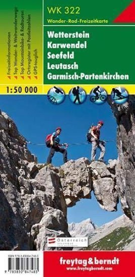 WK 322 Wetterstein Karwendel Seefeld Leutasch Garmisch Partenkirchen 150 000 turistická mapa