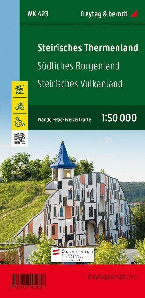 WK 423 Steirisches Thermenland - Jižní Burgenland - Štýrský Vulkanland 150 000 cykloturistická mapa