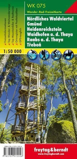 WK 075 Nördliches Waldviertel Gmünd Litschau 150 000 turistická mapa