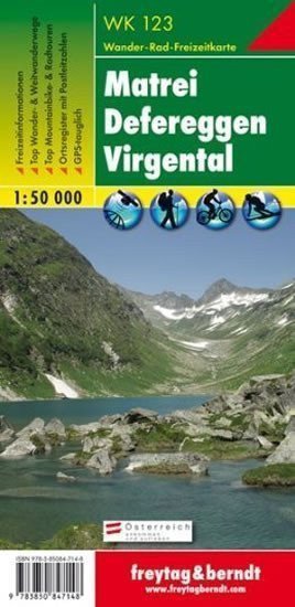 WK 123 Matrei Defereggen Virgental 150 000 turistická mapa