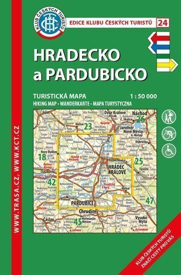 KČT 24 Hradecko Pardubicko 150 000turistická mapa