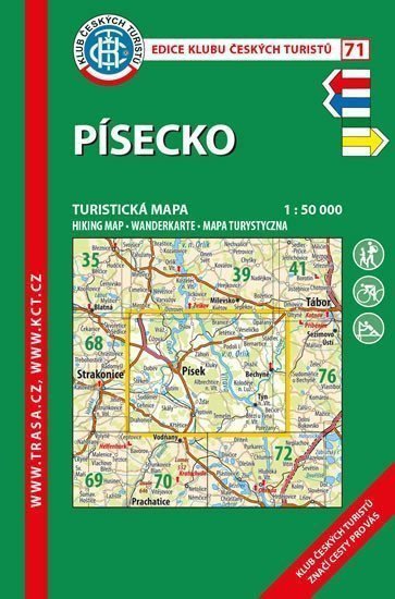 KČT 71 Písecko 150 000turistická mapa