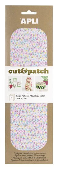 APLI CutPatch papír 30 x 50 cm - Hvězdičky lesklé 3 ks