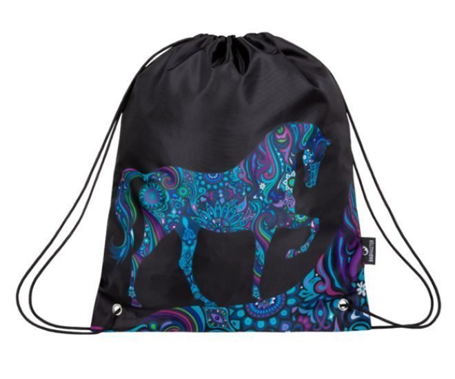 Bagmaster Školní vak na přezůvky SHOES GEN 20 A PINKBLACKVIOLETBLUE