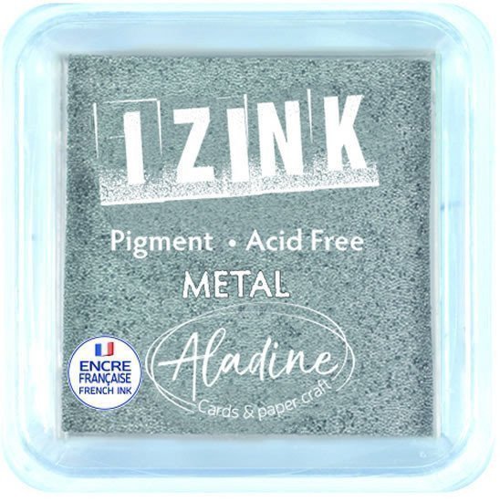 Razítkovací polštářek IZINK pomaluschnoucí - stříbrný