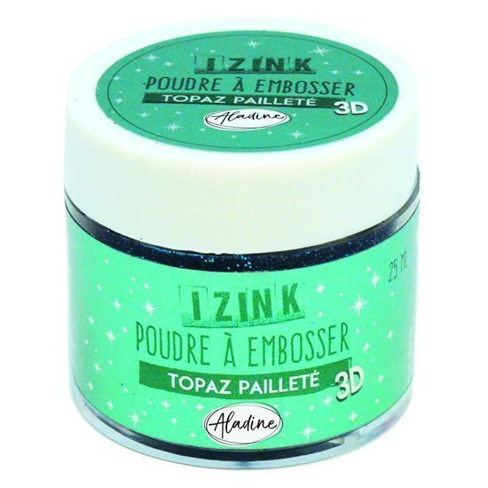 Embosovací prášek IZINK - tyrkysový třpytivý 25 ml
