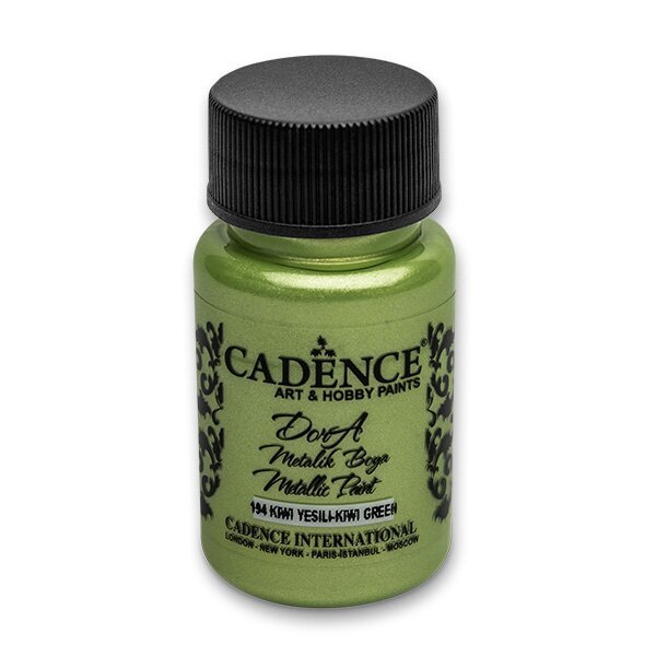 Metalická akrylová barva Cadence Dora Metalic - světle zelená 50 ml