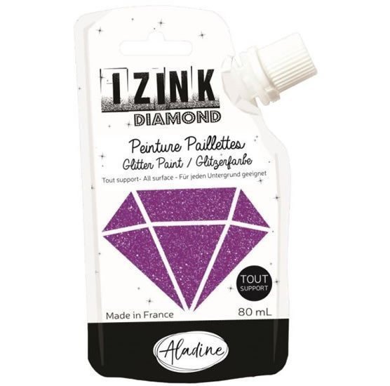 Diamantová barva IZINK Diamond - fialová 80 ml