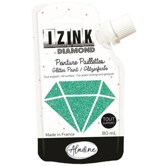 Diamantová barva IZINK Diamond - tyrkysová 80 ml