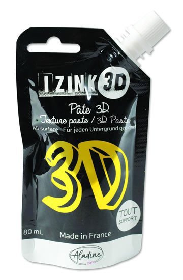 Reliéfní pasta 3D IZINK - mimosa žlutá 80 ml