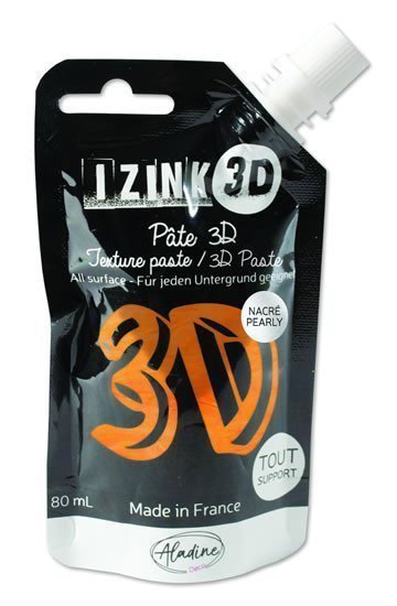 Reliéfní pasta 3D IZINK - mango perleťová oranžová 80 ml