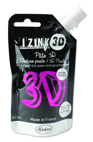 Reliéfní pasta 3D IZINK - orchid perleťová růžová 80 ml