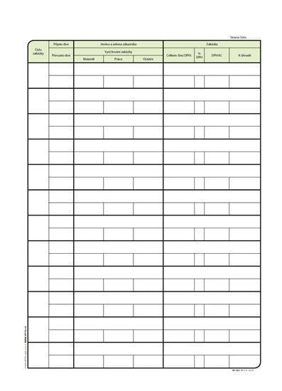 Zakázková kniha A4 24 listů