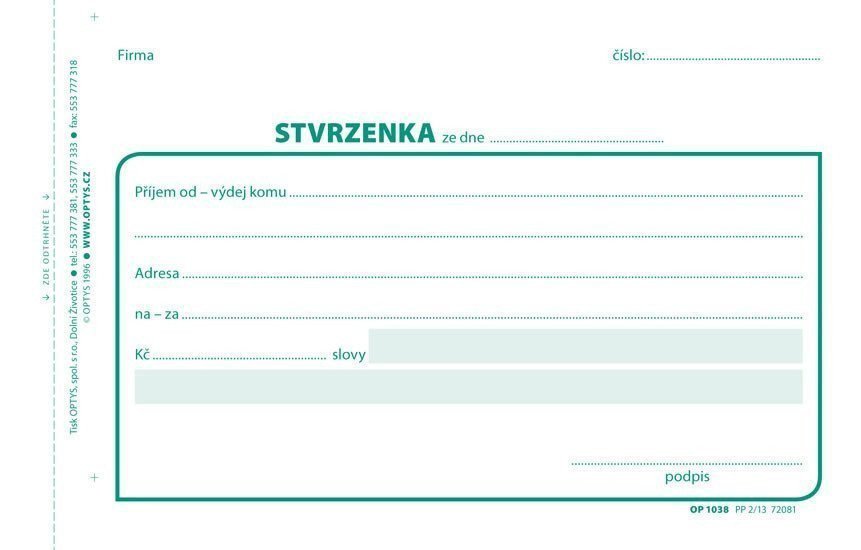 Stvrzenka A6 100 listů