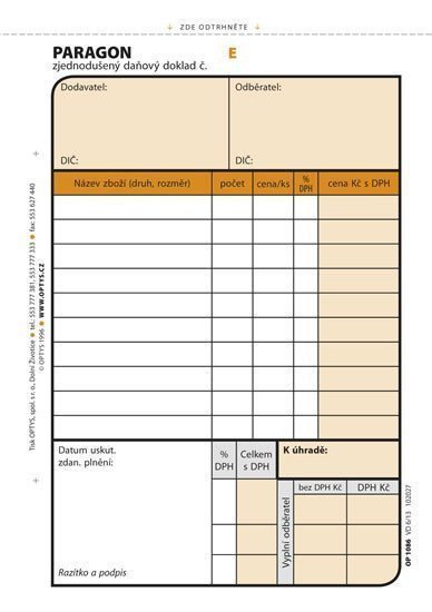 Paragon A6 2 × 50 listů číslovaný NCR