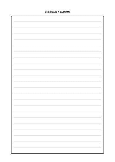 Záznamník ruční motorové pily A4 26 listů