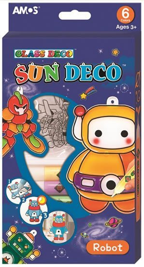 Barvy na sklo sada Robot - 6 barev 105 ml 6 sklíček