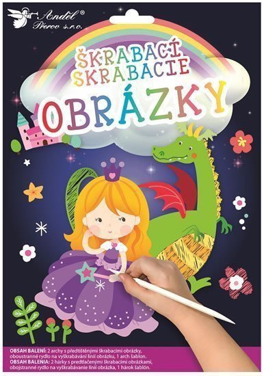 Vyškrabávací obrázky - Princezna 165 x 21 cm 2 ks