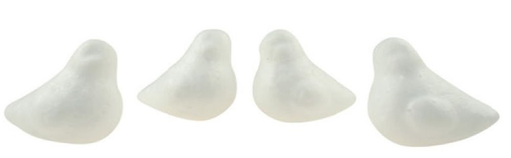 Dílky z polystyrenu - ptáčci 4 cm 4 ks