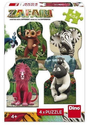 Zafari Zoomba a kamarádi puzzle 4x54 dílků