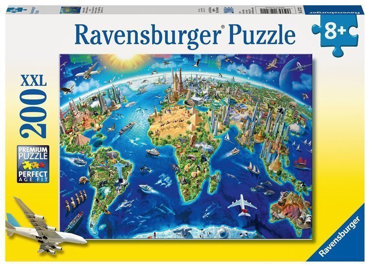 Puzzle Velká mapa světa200 dílků