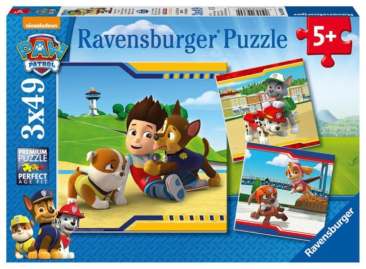 Puzzle Tlapková Patrola Chlupatí hrdinové3x49 dílků
