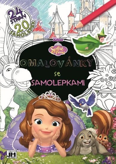 Sofie První - Omalovánky se samolepkami A4