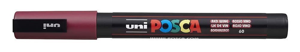 POSCA akrylový popisovač - bordó 09 - 13 mm