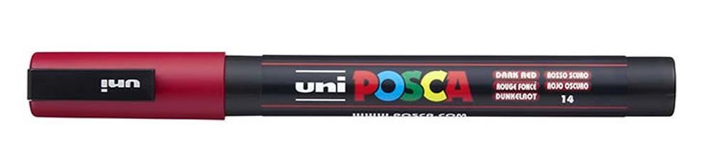 POSCA akrylový popisovač - tmavě červený 09 - 13 mm
