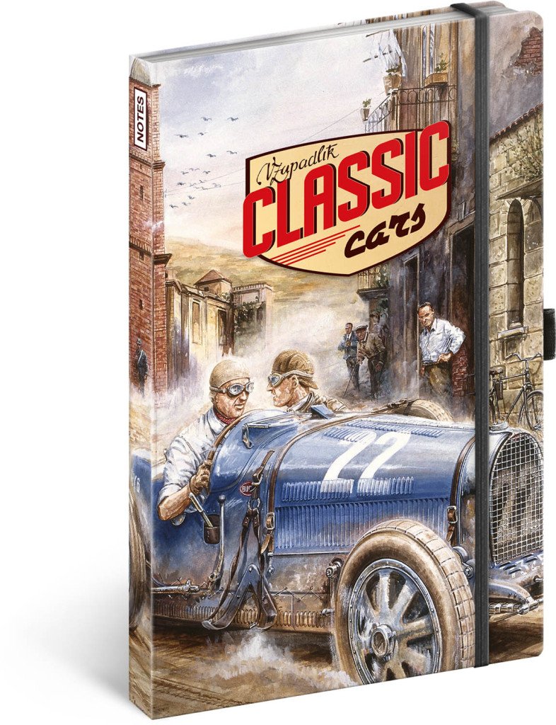 Notes Classic Cars - Václav Zapadlík linkovaný 13 × 21 cm