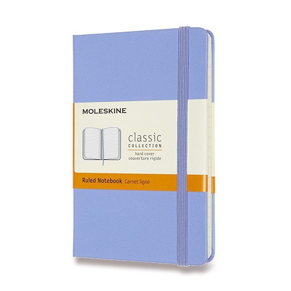 Zápisník Moleskine - tvrdé desky S linkovaný - nebesky modrý