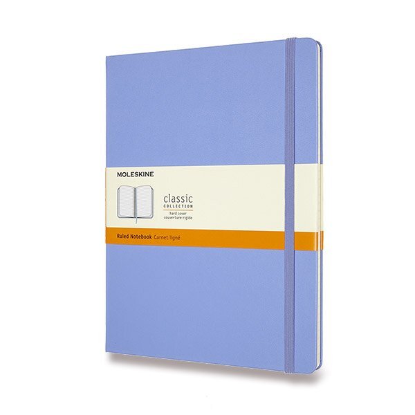 Zápisník Moleskine - tvrdé desky XL linkovaný - nebesky modrý