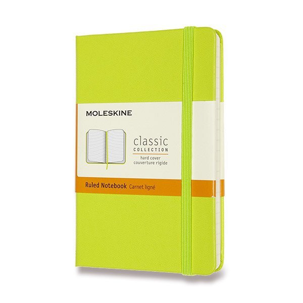 Zápisník Moleskine - tvrdé desky S linkovaný - limetka