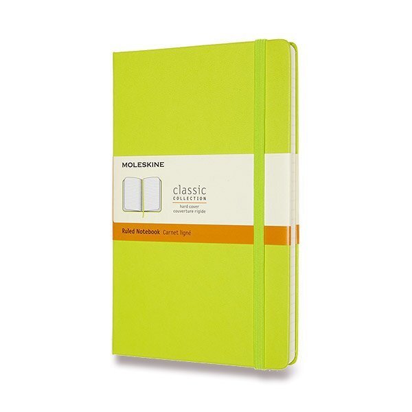 Zápisník Moleskine - tvrdé desky L linkovaný - limetka