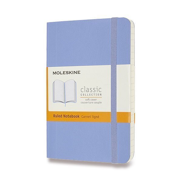 Zápisník Moleskine - měkké desky S linkovaný - nebesky modrý