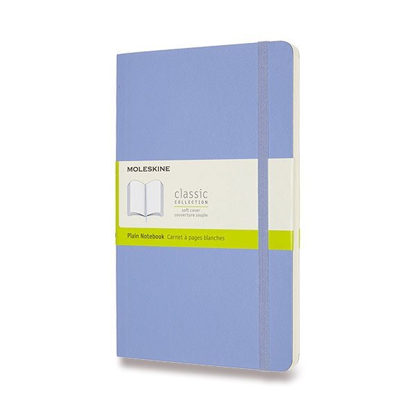 Zápisník Moleskine - měkké desky L čistý - nebesky modrý