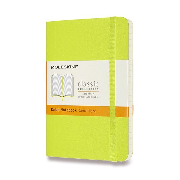 Zápisník Moleskine - měkké desky S linkovaný - limetka