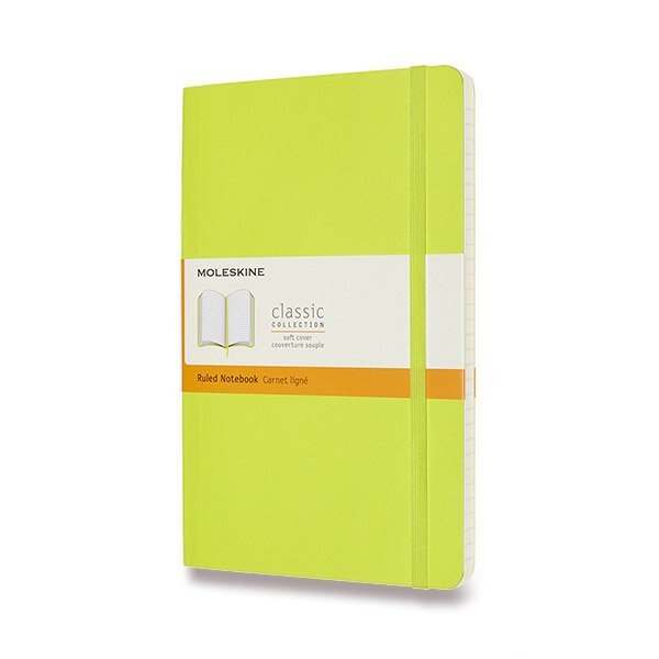Zápisník Moleskine - měkké desky L linkovaný - limetka