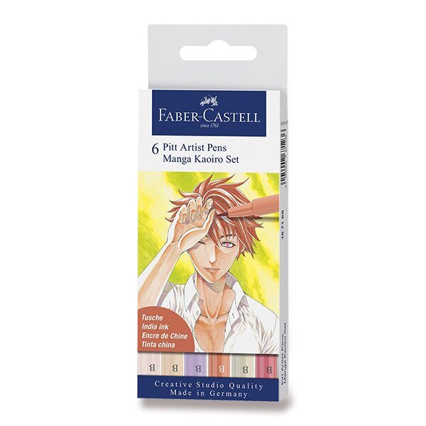 Faber - Castell Popisovač Pitt Artist Pen Manga Kaoiro 6 ks