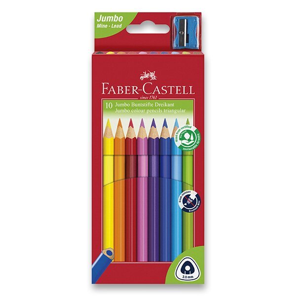 Faber - Castell Pastelky trojhranné Junior - středně silné 10 ks
